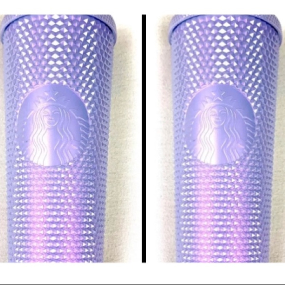 2 Starbucks Holiday 2021 lilac ice tumblers limited edition